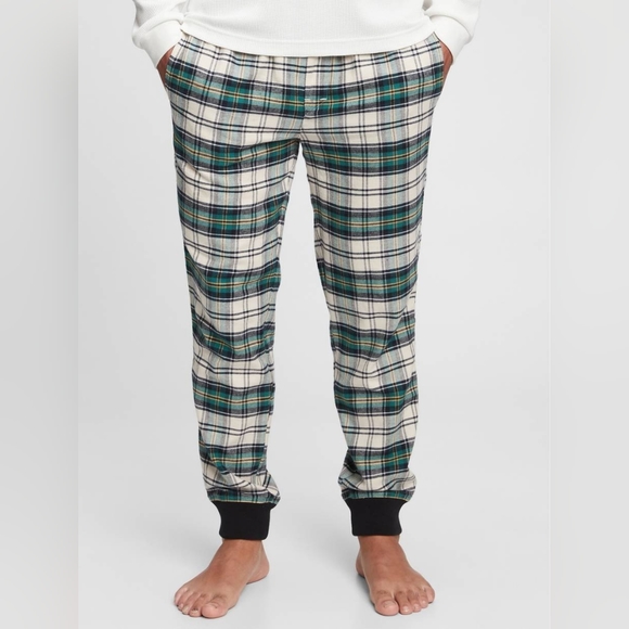 GAP Pants New Gap Mens Flannel Green Plaid Pajama Bottoms Size